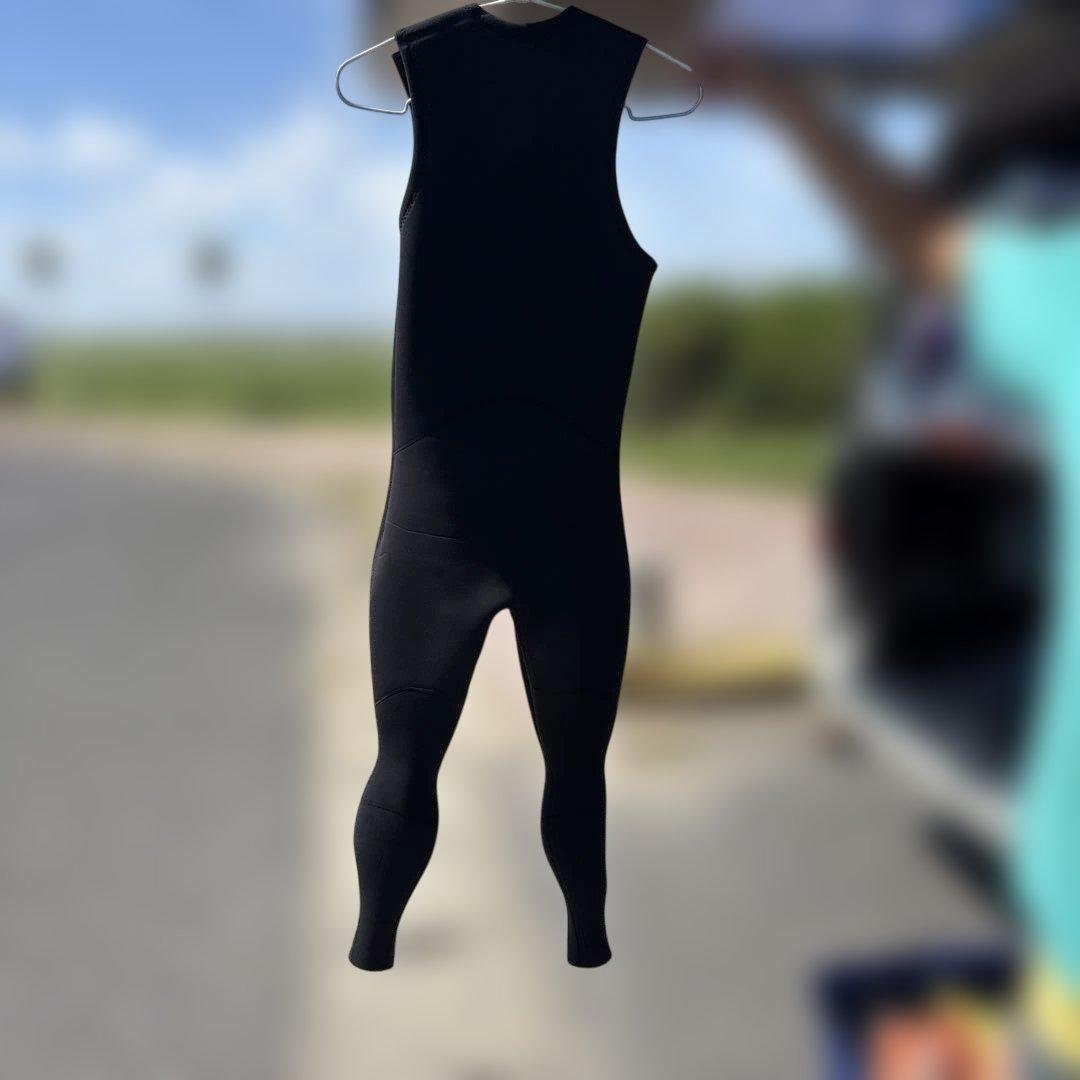 AXXE ブラック ロングジョン ウェットスーツ 膝パッド付き　 上下セット