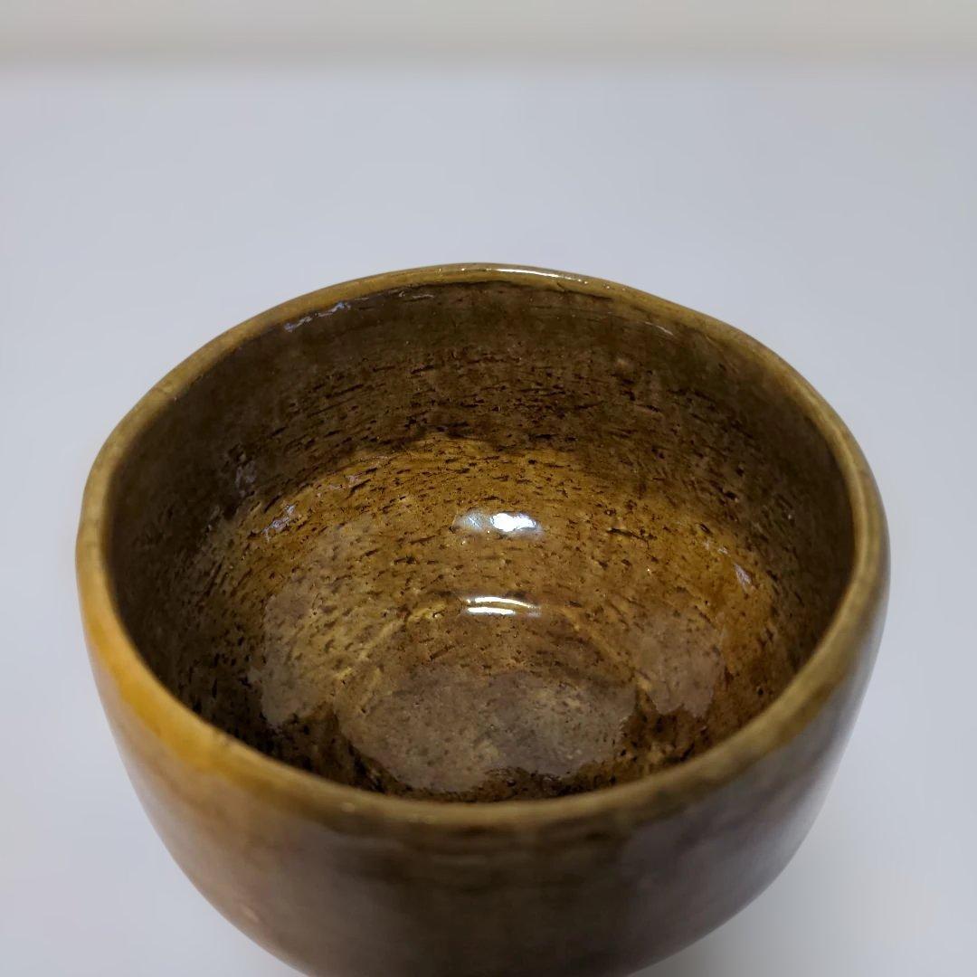 【⑥】人間国宝 十代大樋長左衛門 大樋年朗 大樋焼 飴釉茶碗 共箱 茶道具