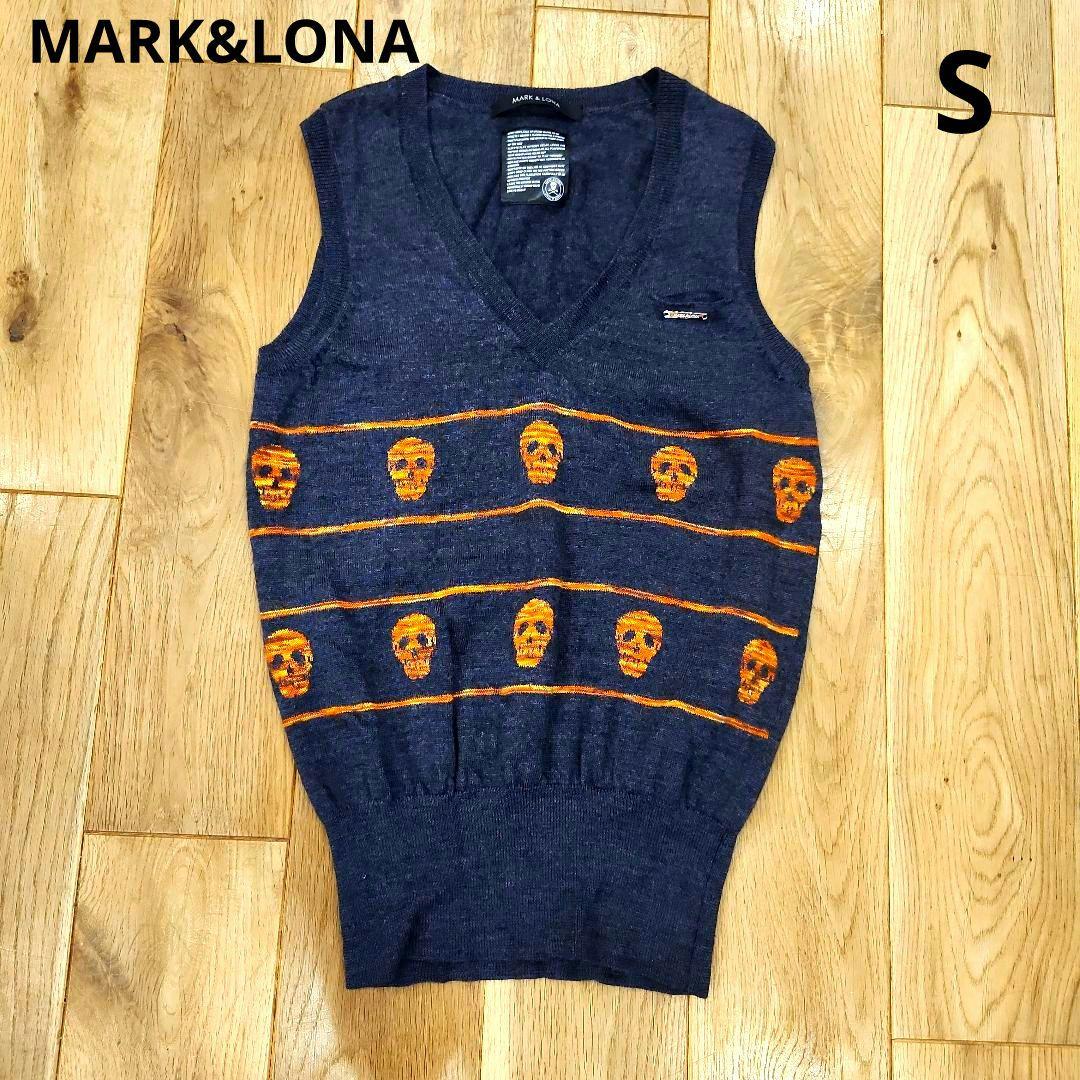 美品✨マークアンドロナ スカル　ニットベスト S　ゴルフ　MARK&LONA