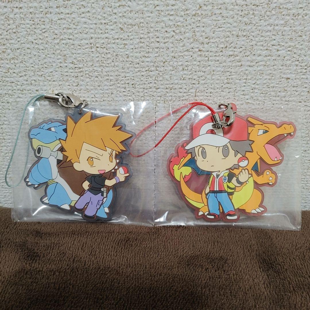 ポケットモンスター　ポケモン　トレーナーズ　ラバーストラップ　レッド　グリーン