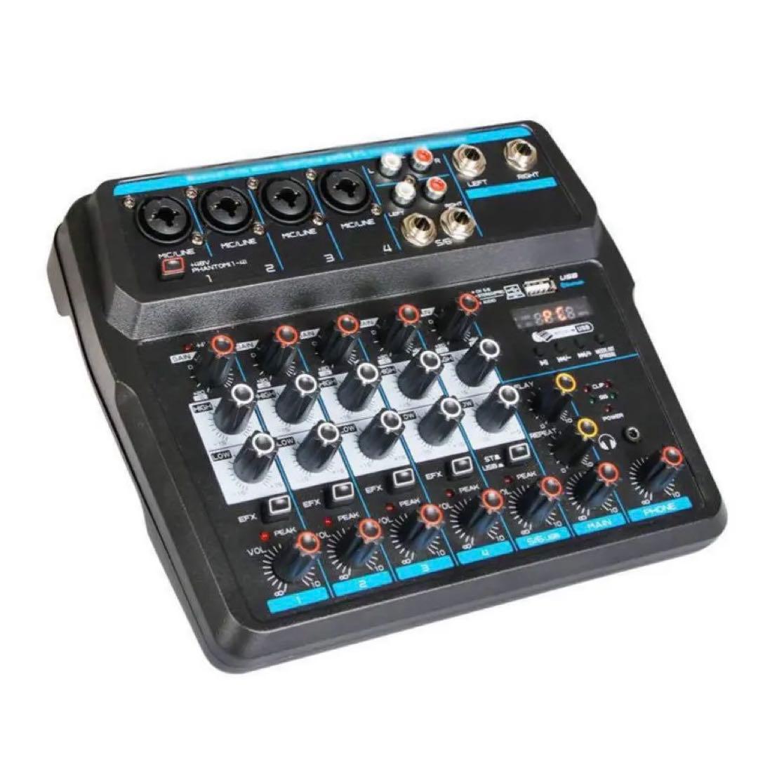 DJミキサーポータブル　オーディオミキサー　Bluetooth パーティスタジオ