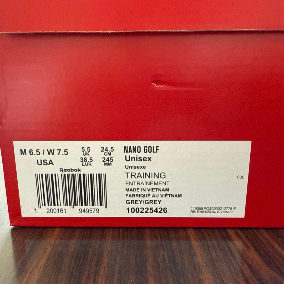【新品】NANO GOLF （グレー）Reebok　ナノ ゴルフ　24.5cm