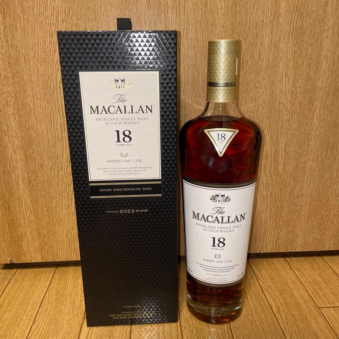 ザ・マッカラン 18年 シェリーオークカスク 2023年リリース 箱付き