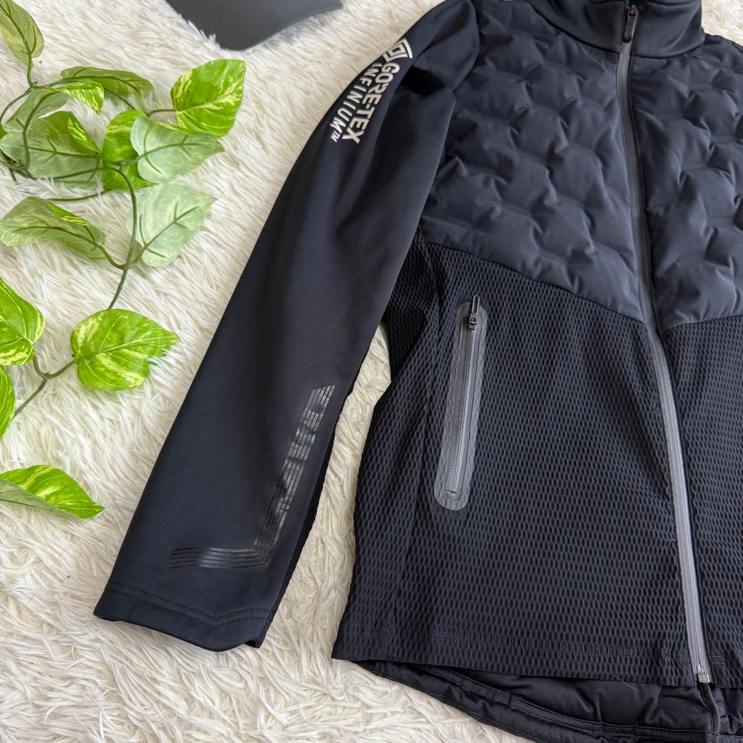 【デサントゴルフ】美品ダウンジャケット g-arc Lサイズ メンズ ブラック