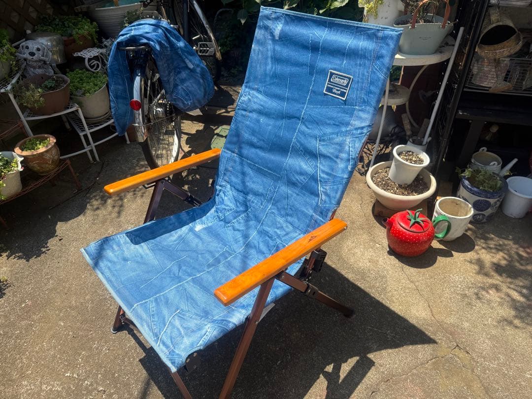 希少廃盤品　コールマン：レイチェアデニム柄