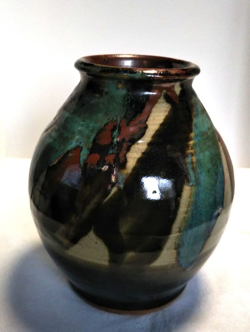 花瓶/骨董 益子焼 花瓶/花瓶/茶道具