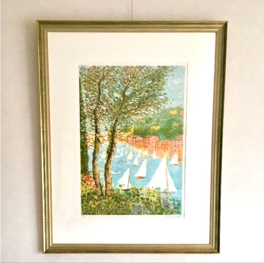 【美品】イタリア風景画（サインあり）