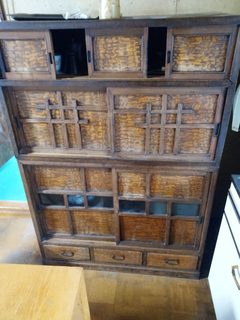 和風木製大型箪笥 引き出し付き