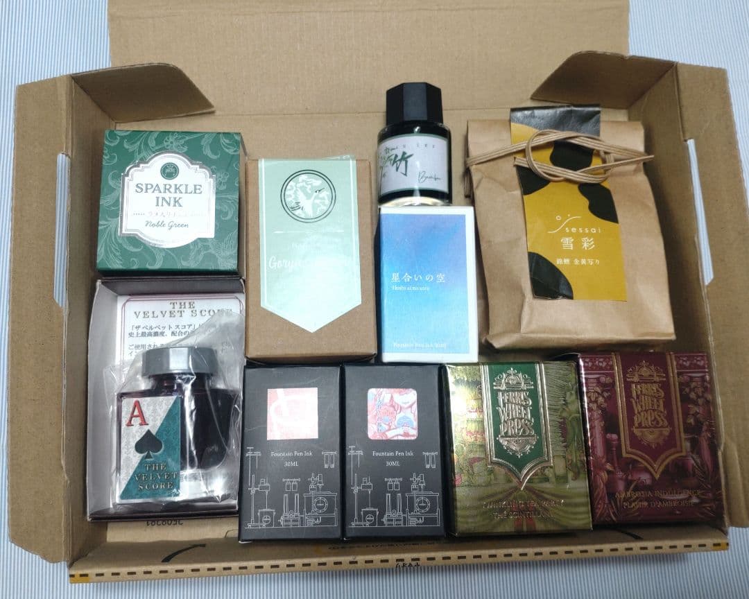 ラメインク　ガラスペンインク8本まとめ売り