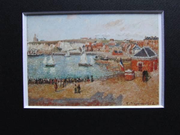 カミーユ・ピサロ、「ディエップの外港、午後、陽光」、希少な画集より