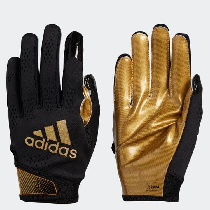 ADIZERO 11.0 アメフト グローブ ブラックゴールド Sサイズ【新品】
