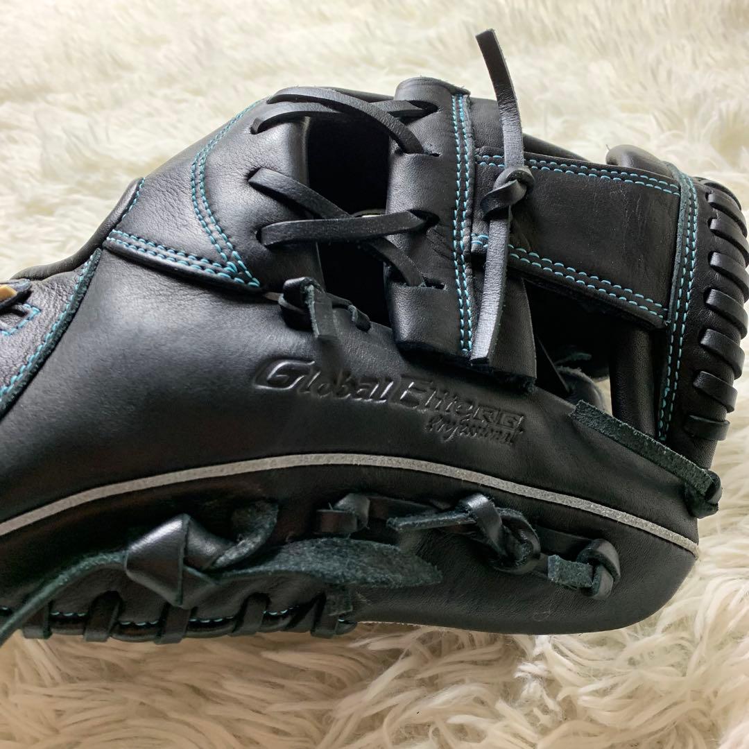 美品■ミズノ グローブ クラブ ブラック 軟式用 ゴールデンエリート