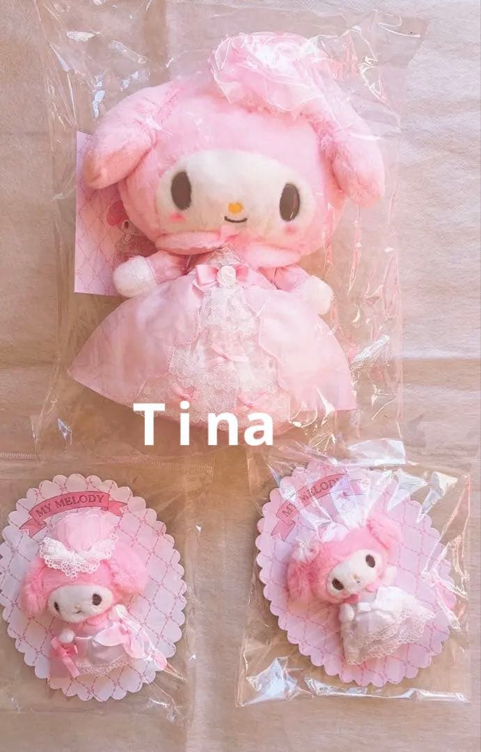 サンリオ　マイメロディ ぬいぐるみ風ペンケース（レディマイメロディ） 3点セット