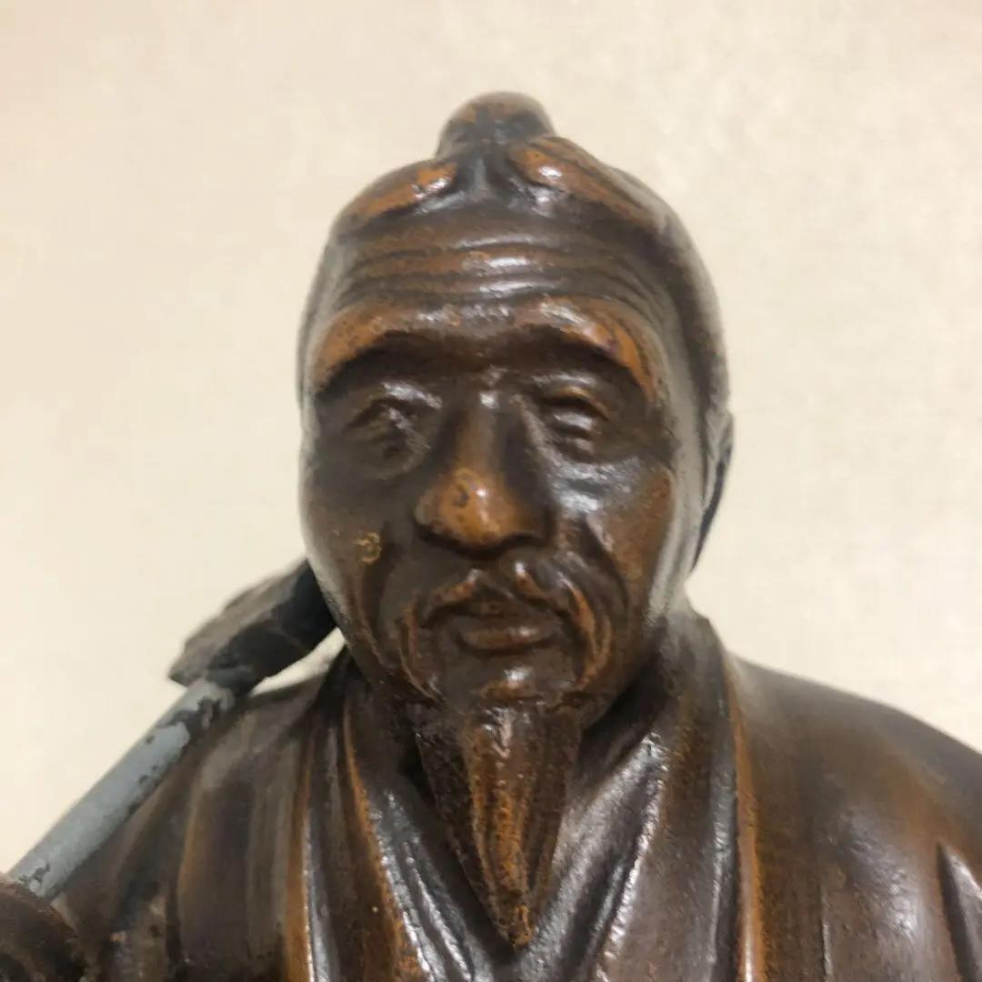 【越井栄山作】　高岡銅器　銅像　住吉　８号　長寿縁起物