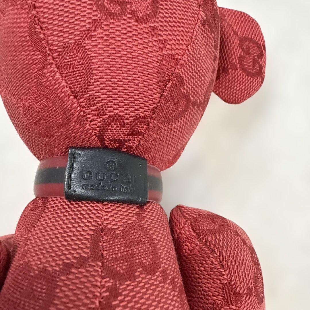 グッチGUCCI GG柄ぬいぐるみ　ボルドー色　美品