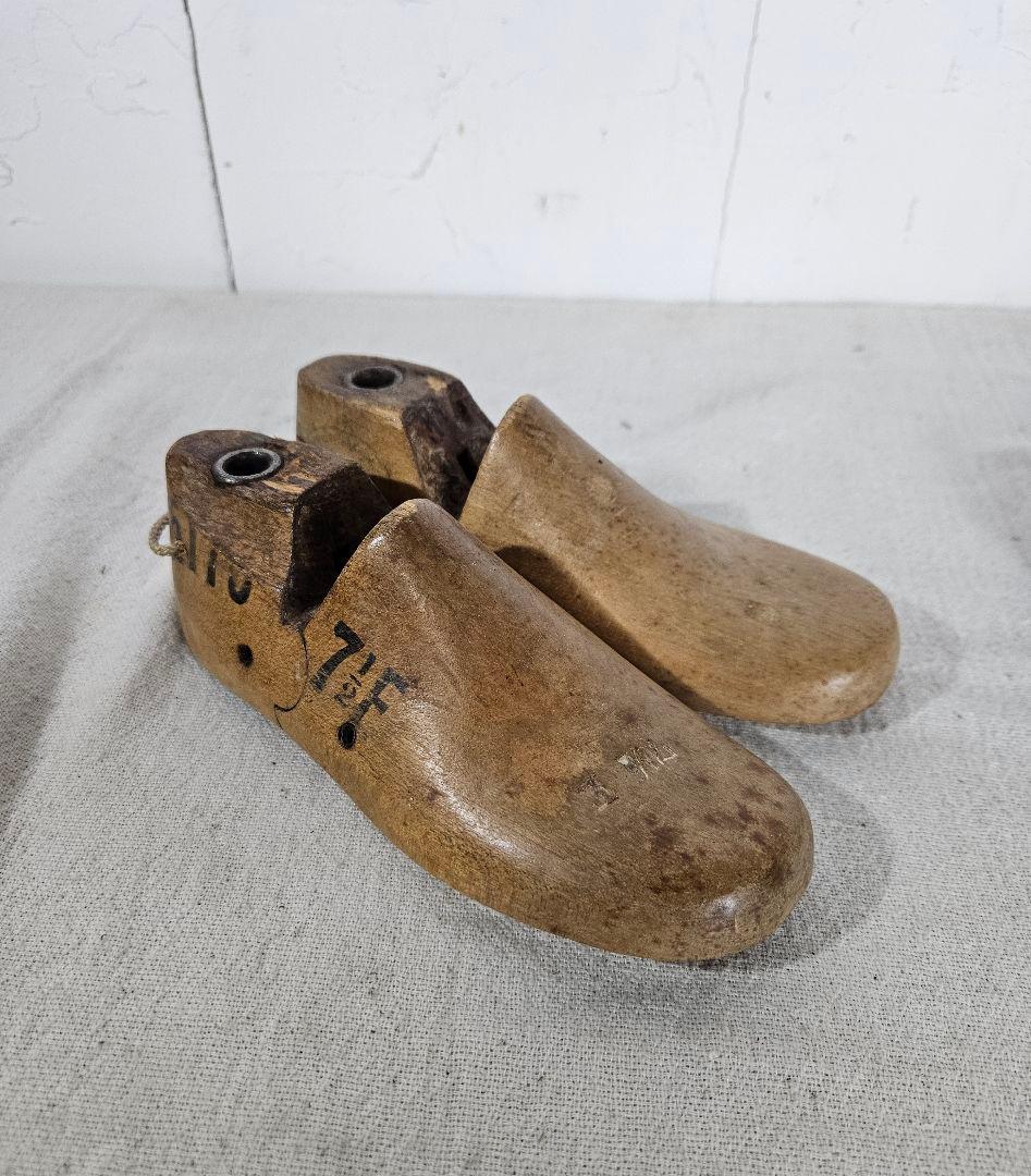 USA アンティーク 古い木のシューモールド 木製 ラスト 子供用 1947s