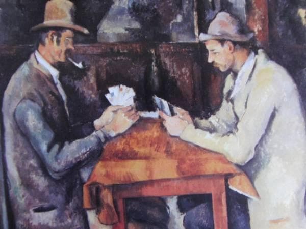 セザンヌ・ポール、カルタ遊びの人たち、希少画集画、新品額装付