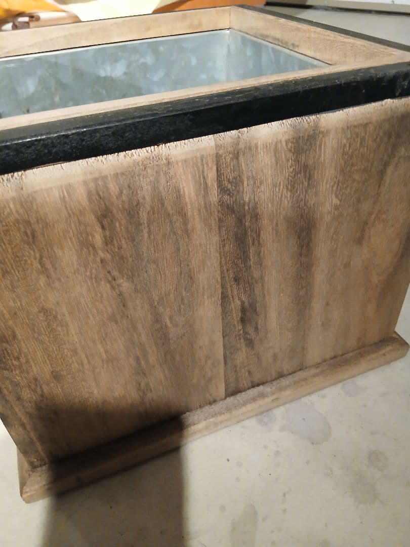 木製正方形アンティーク　火鉢　昭和レトロ