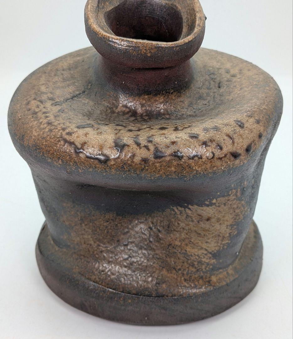 備前焼 古備前写変形花入 花器 フラワーベース 花瓶 置物 華道具 茶道具 蹲壺