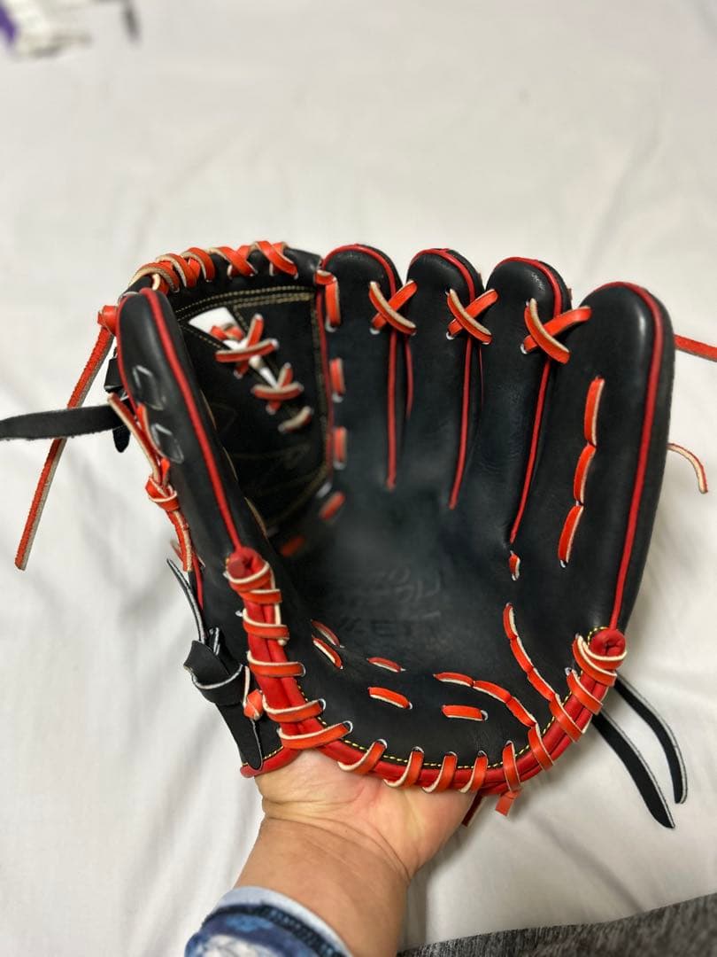 ZETT 硬式野球グローブ 黒/赤