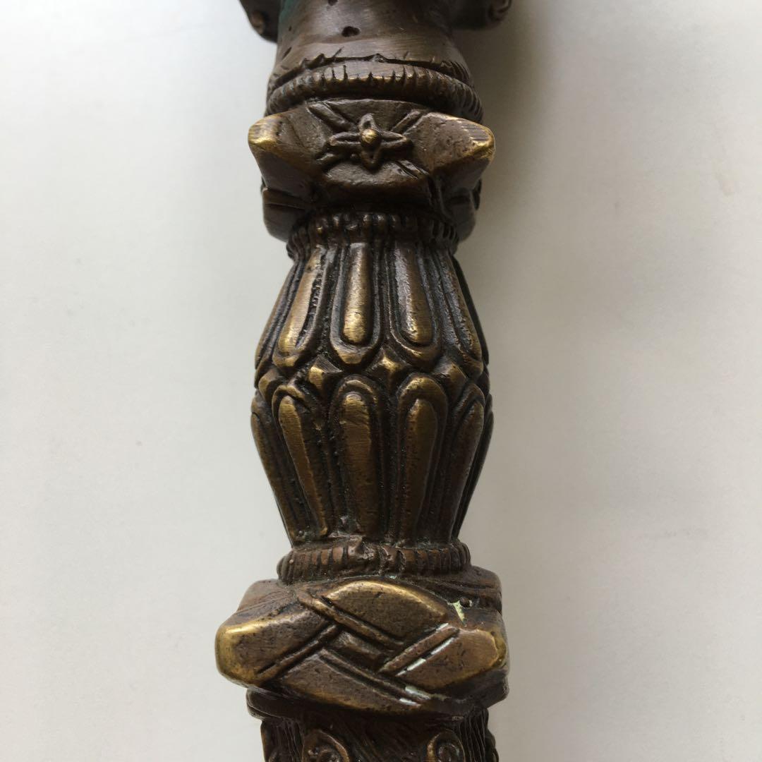 チベット密教法具 プルパ 独鈷杵 金剛厥 金剛杵 魔除け 馬頭菩薩 観音菩薩