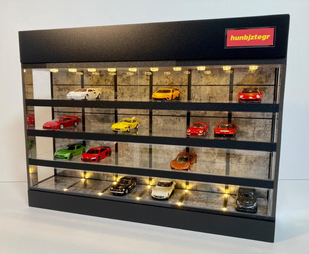 1/64展示40台可・エイジングウォール・4層式ディスプレーBOX/ネオジオラマ