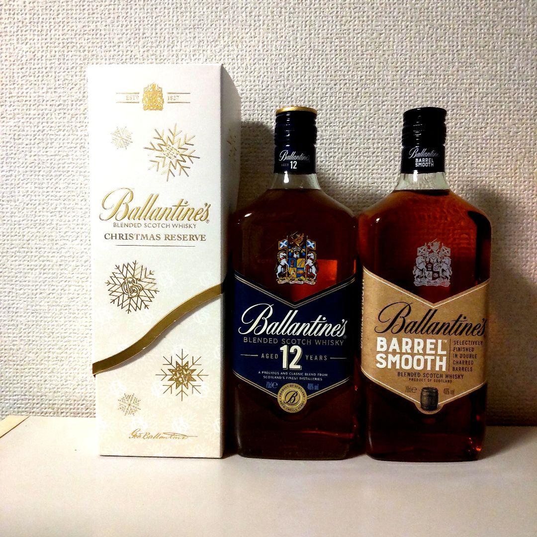 バランタインクリスマスリザーブ2025、12年、スムースバレル3点セット