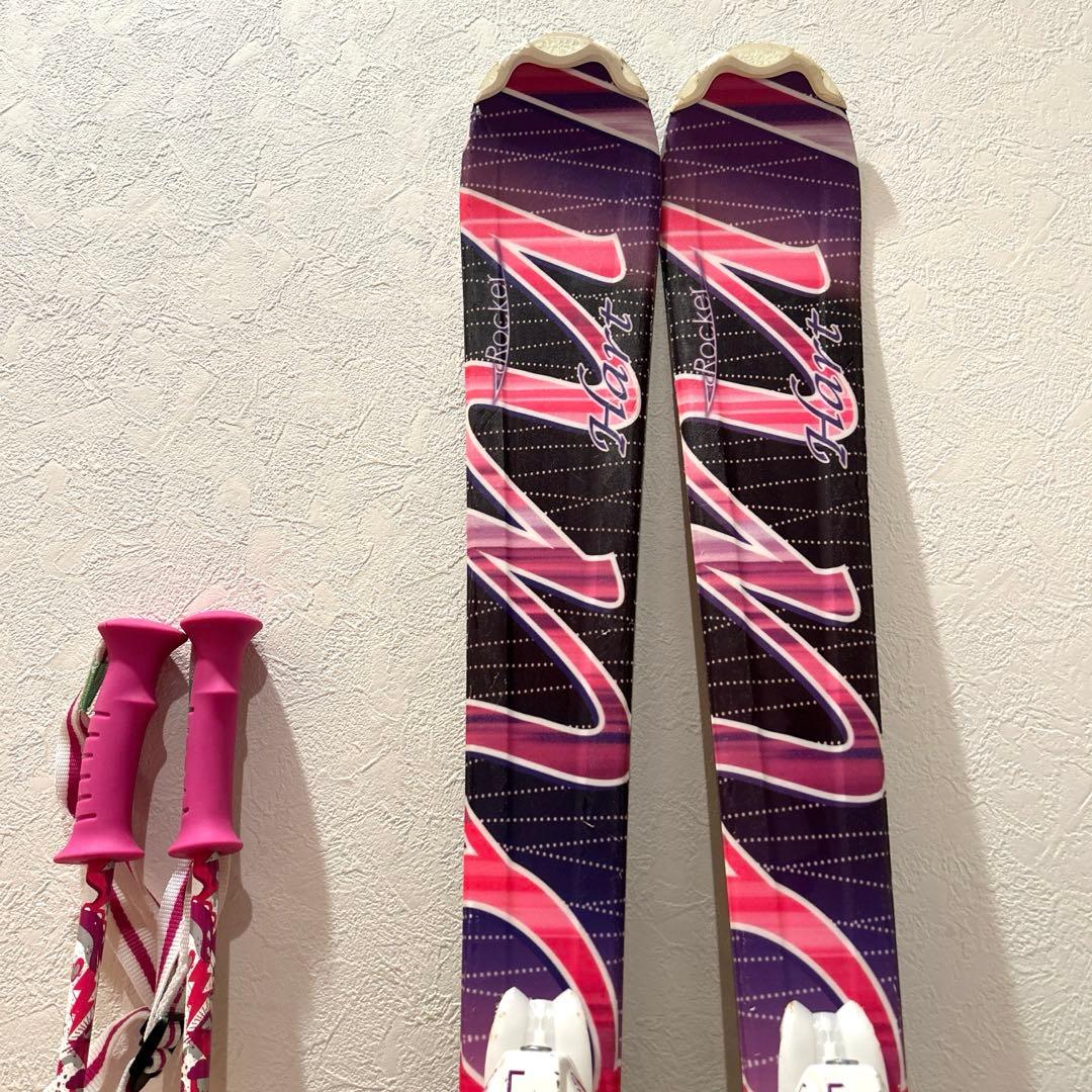 ジュニアスキー板＆ストック＆ケースセット❤︎HART ❤︎ 127