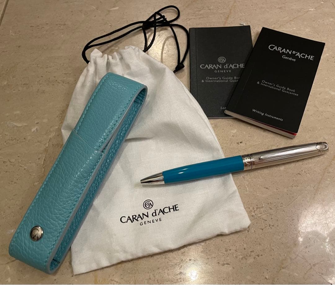 カランダッシュ ボールペン レマンコレクション ターコイズ　ペンケース付属