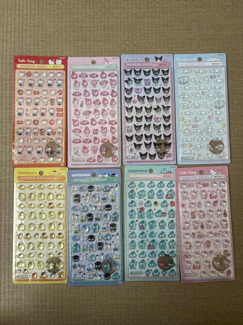 国内正規品！未開封！サンリオボンボンドロップシールミニ　全種類セット