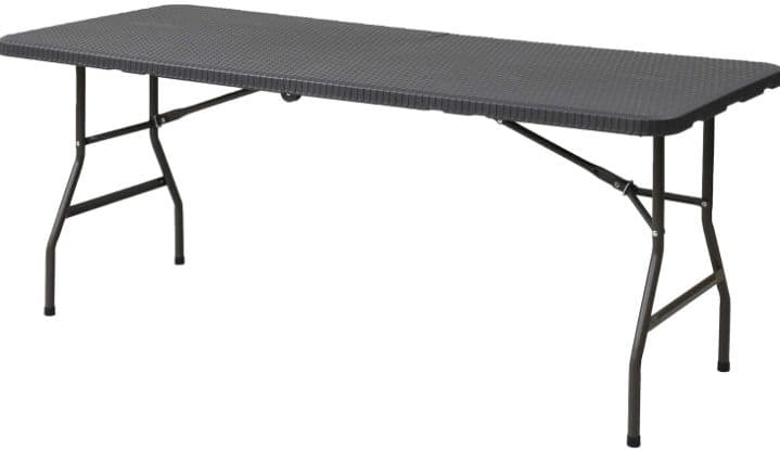 YAMAZEN 折りたたみガーデンテーブル ダークブラウン つ349