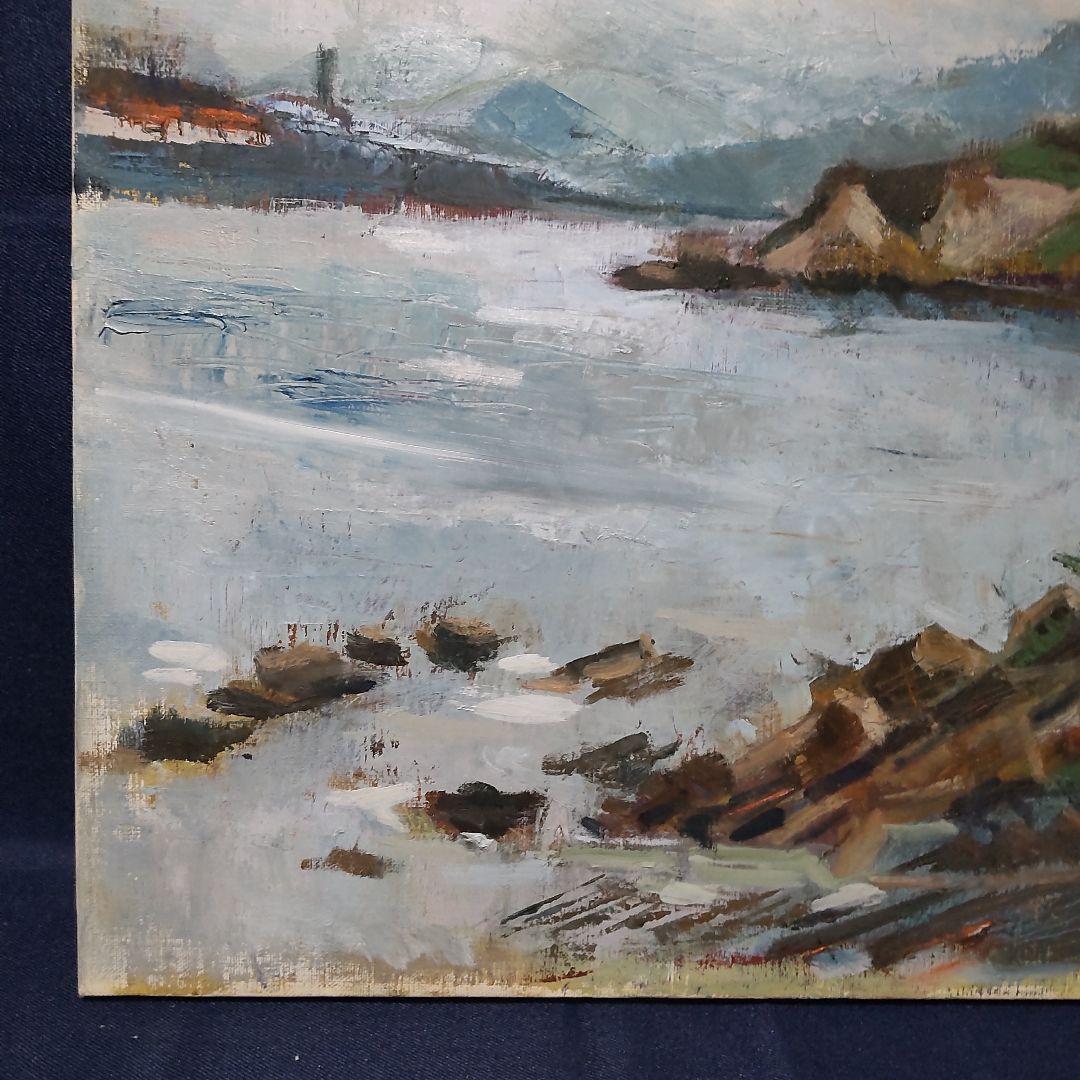 283 絵画　油彩　油絵　風景画　作者不明　額装　額縁付き