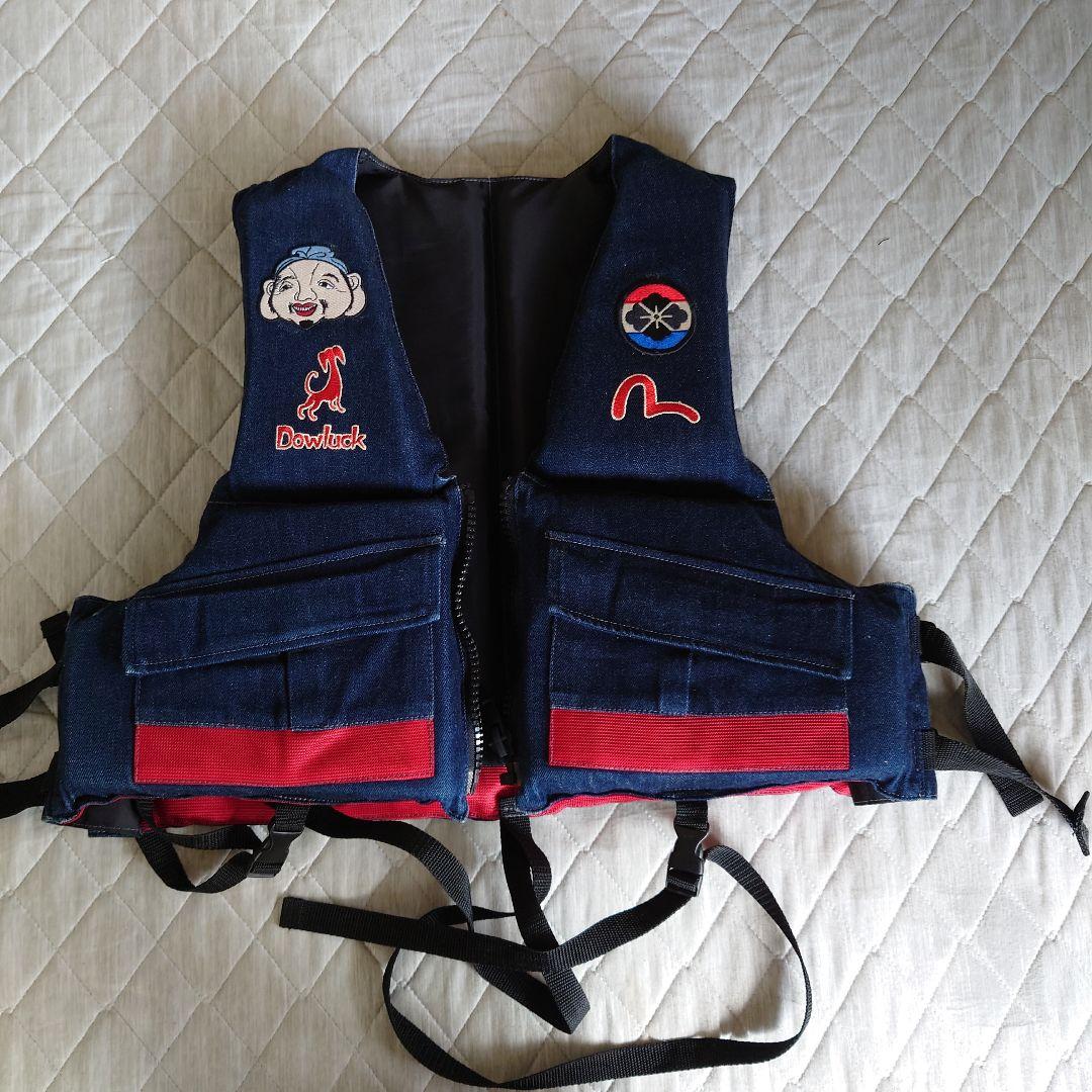 EVISU道楽 刺繍パッチ付きライフジャケット