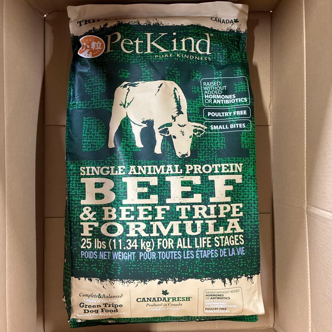 ペットカインド　PetKind ビーフ & ビーフトライプ 小粒 11．34キロ
