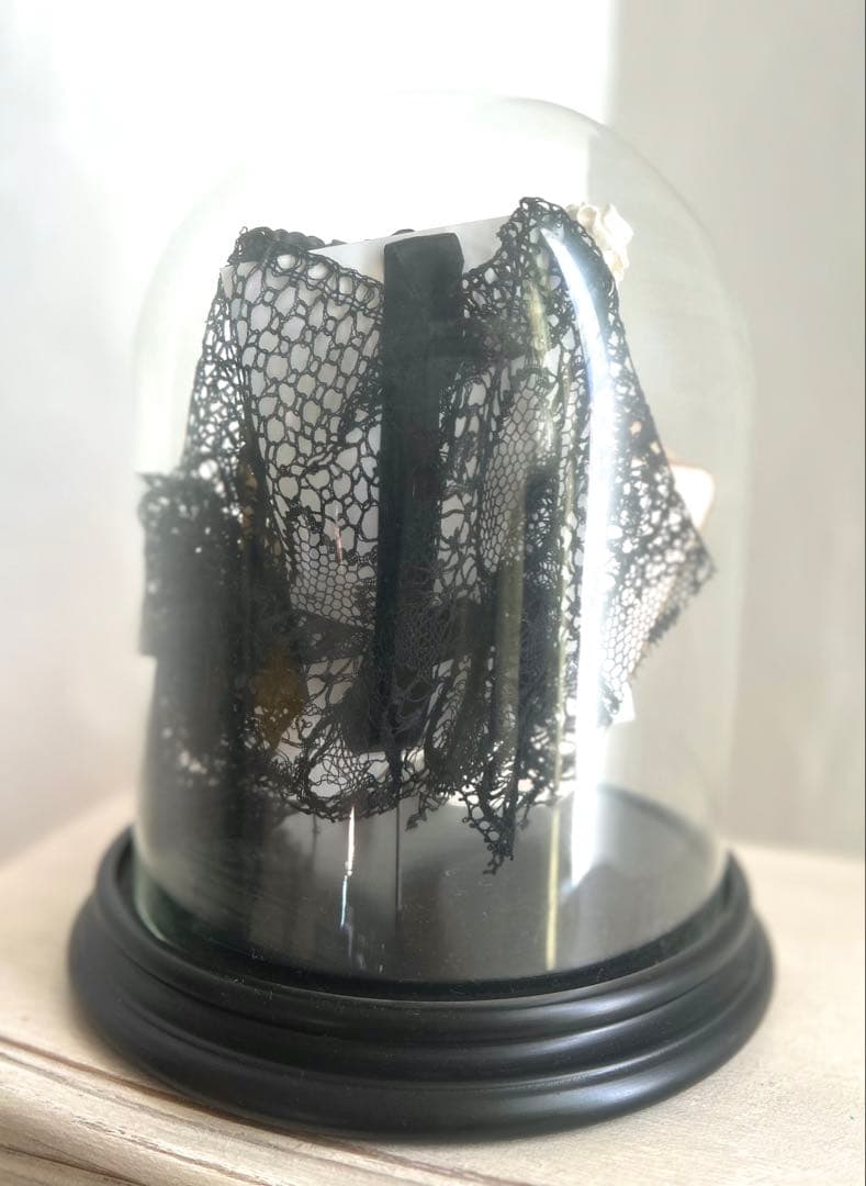 希少特価 フランスアンティーク パフュームボックス フレーム ガラスドームセット