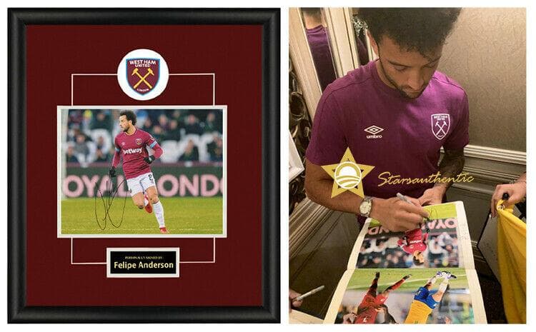 直筆サイン入り写真 フェリペ・アンデルソン ウェストハムFC SA鑑定済