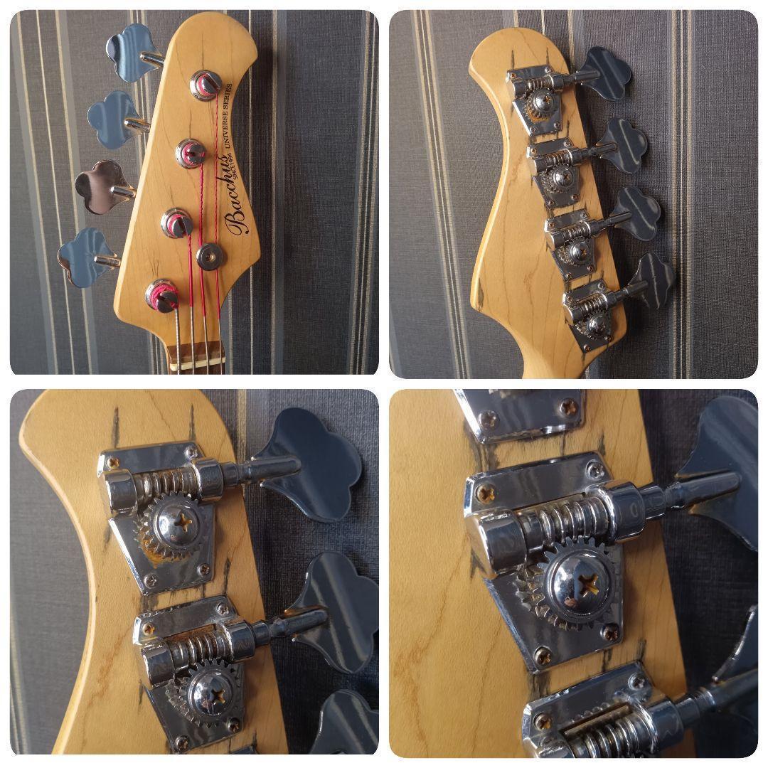 木目 杢目 Bacchus バッカス ウッディ ナチュラル エレキベース ジャズ