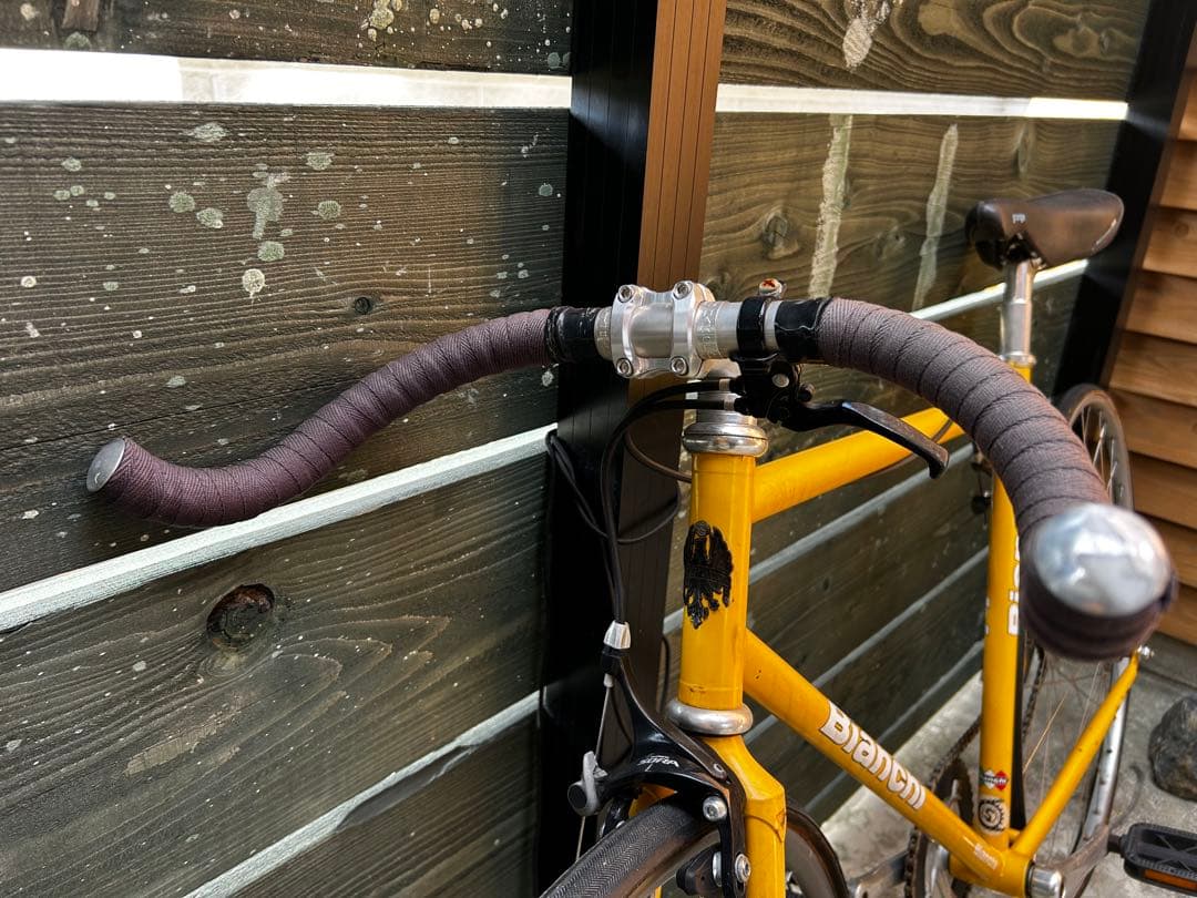 ビアンキピスタ　希少カラー　イエローピストバイク