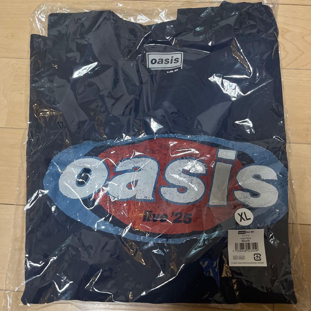 oasis XL ネイビー ロゴTシャツ