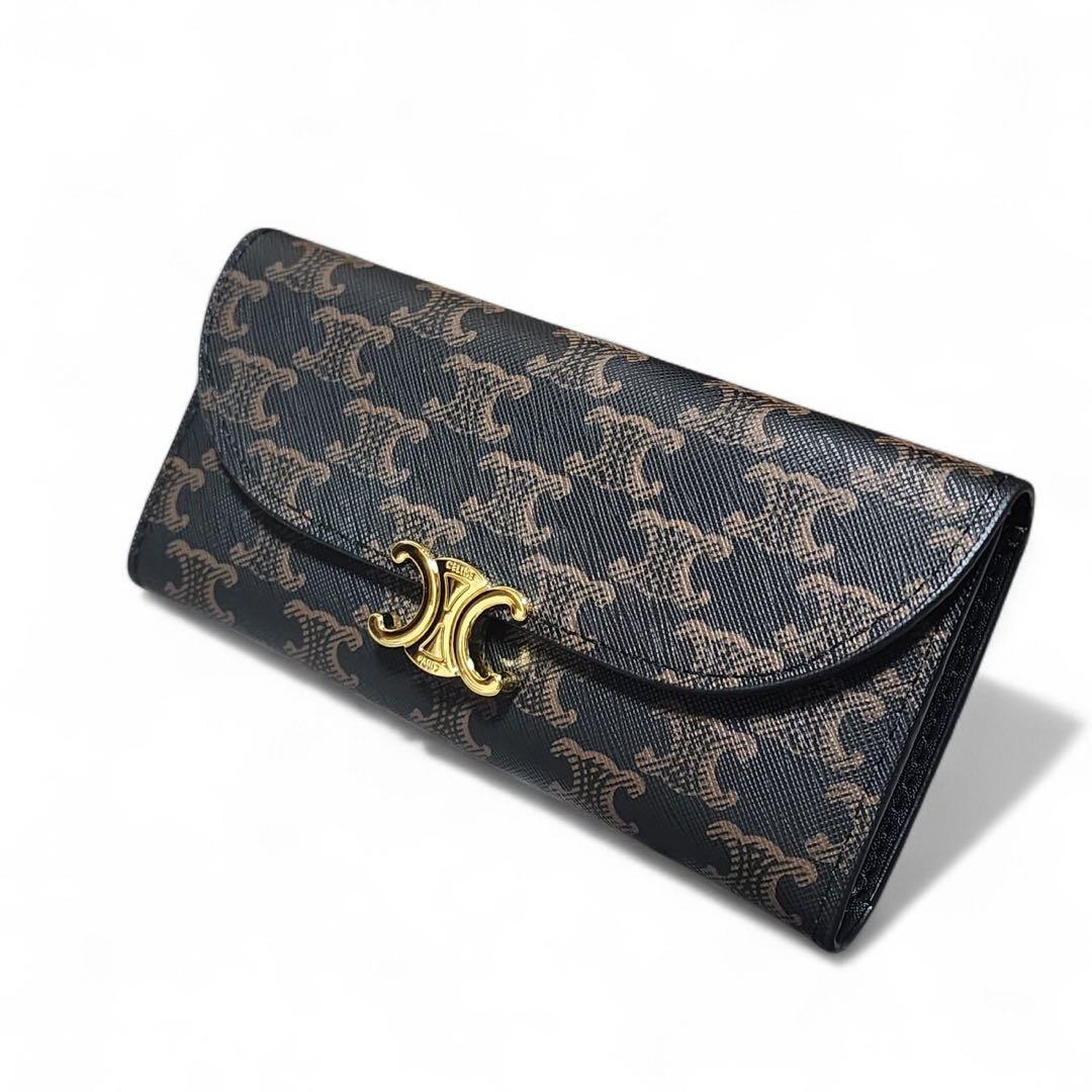 CELINE　長財布　トリオンフ　ラージフラップ　ノベルティ