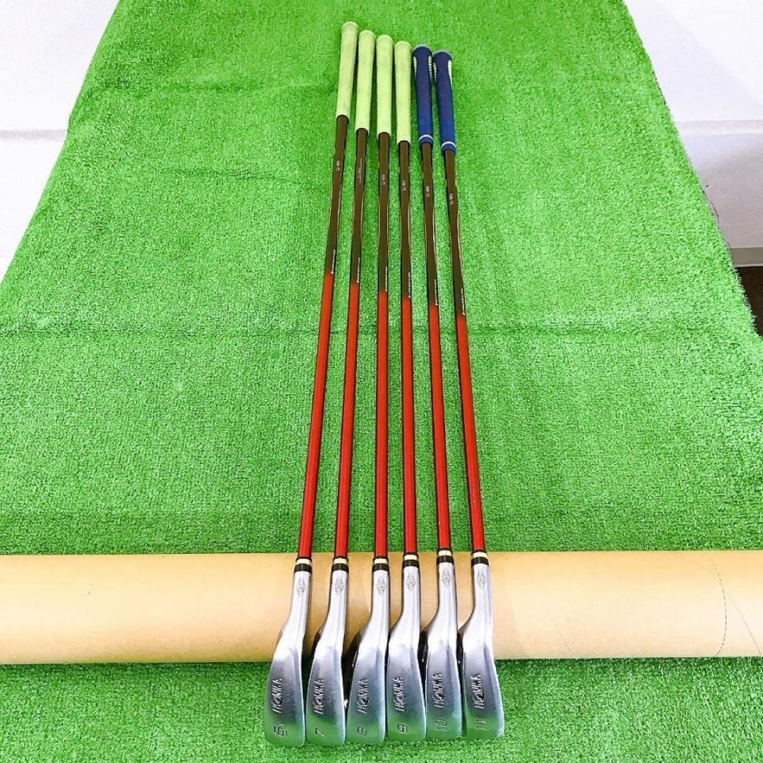 テ43★★2星2S ホンマベレス IS-03 6本レフティアイアンセット 金 左