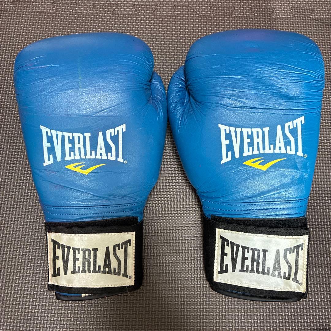 EVERLAST ボクシンググローブ 青 16オンス