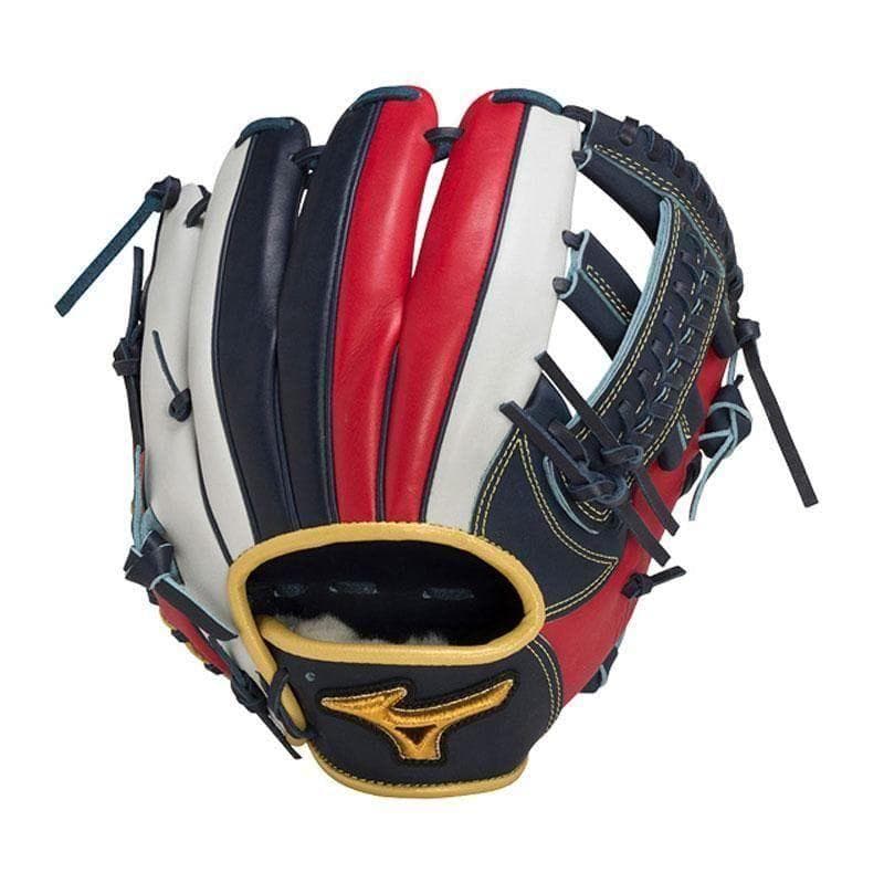 新品 ミズノプロ 軟式用グラブ 内野手用 Dブルー×レッド 1AJGR28113