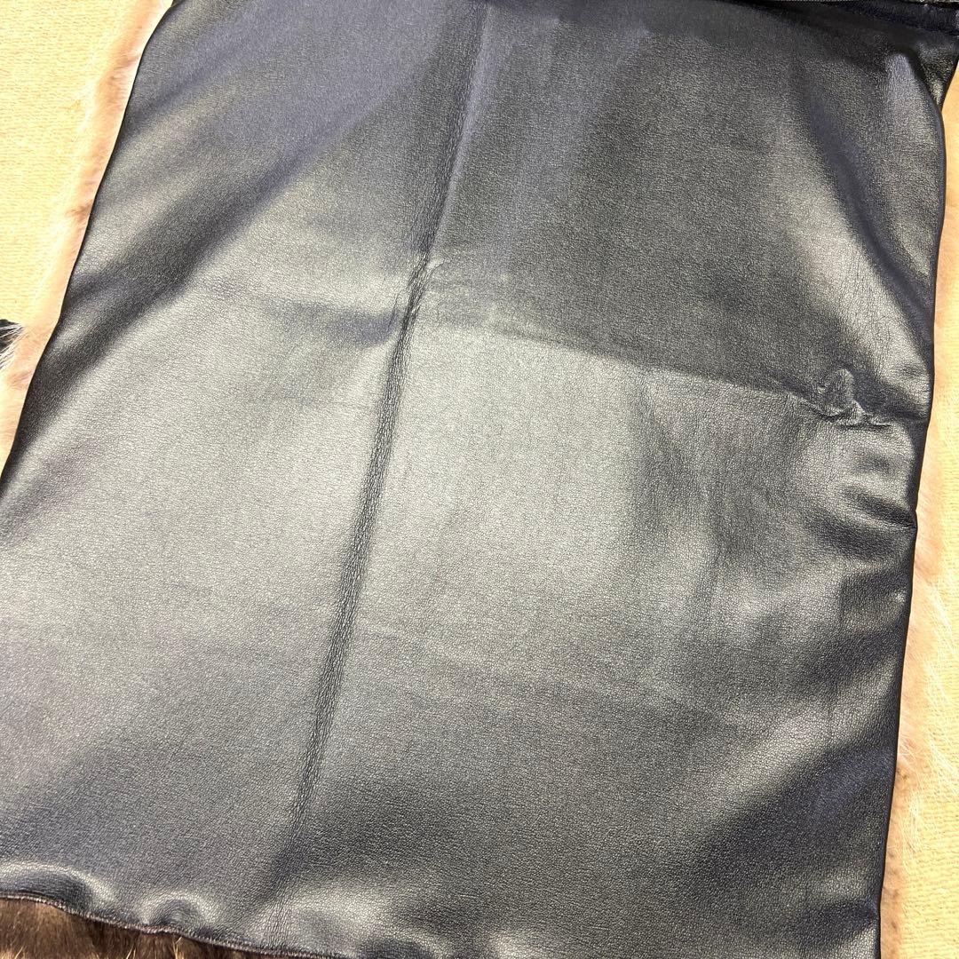 【裏地付】　ラクーン　アライグマ　尻あて　腰皮　狸毛皮敷物　　スキー　登山　山菜