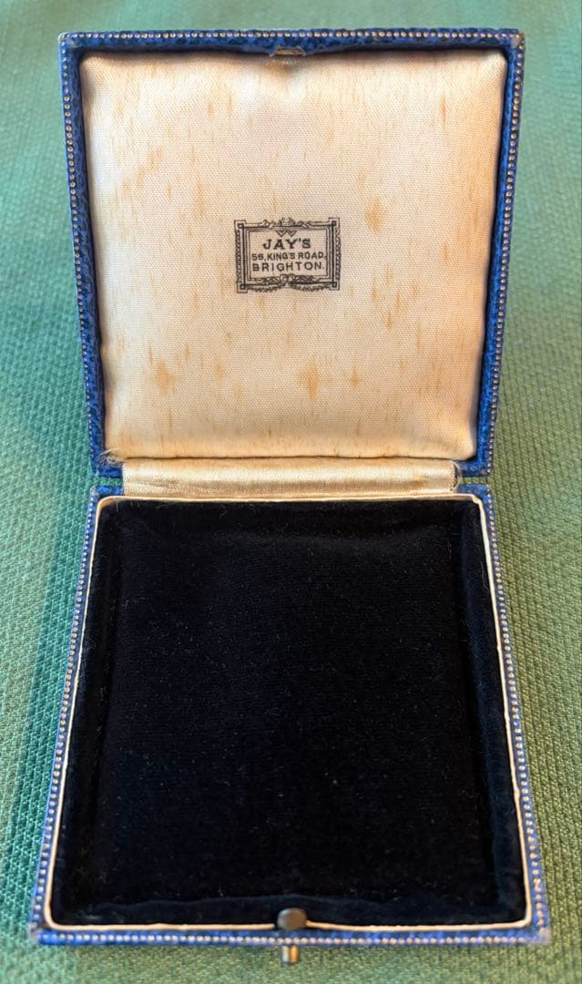 【英国】『JAY'S』アンティーク ジュエリー ケース 青色