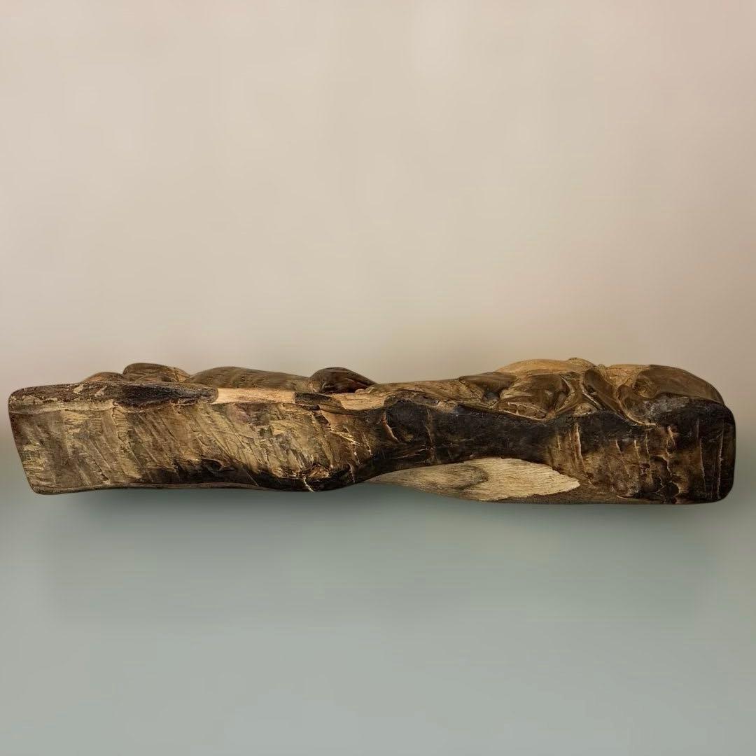 木製アートオブジェ 布袋様　彫刻 置物　縁起物 七福神