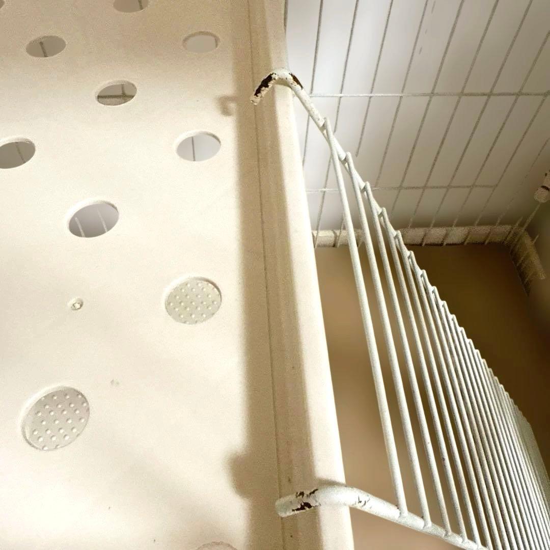 キャットケージ 3段　猫　ペット　アイボリー　ハンモック付き