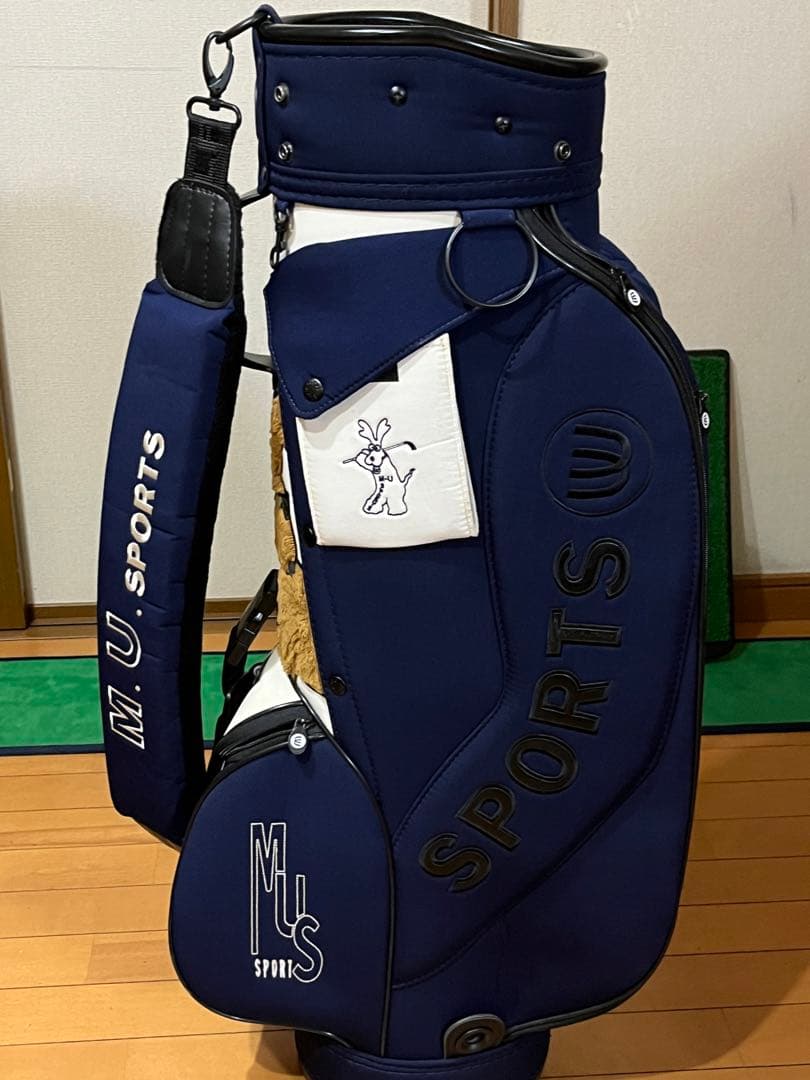 使用感極小　M.U SPORTS ネイビー キャディバッグ　レディース　ウエサコ