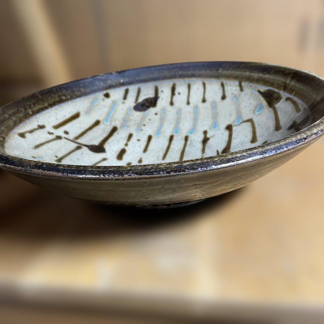 益子焼　浜田庄司　鐡絵大鉢　箱なし