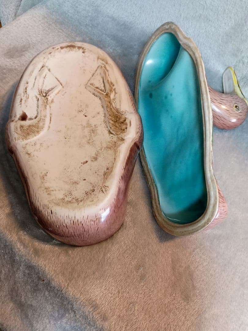 鴨型アンテークチューリン チューリン　スープ入れ容器